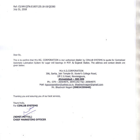 Cenlub-Authorise-Letter
